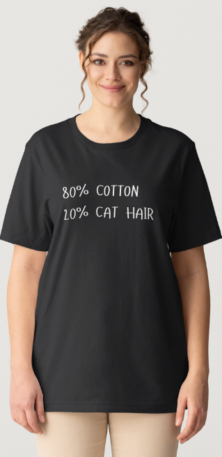 80_20 (CAT HAIR) Design - Black or Gray Short Sleeve