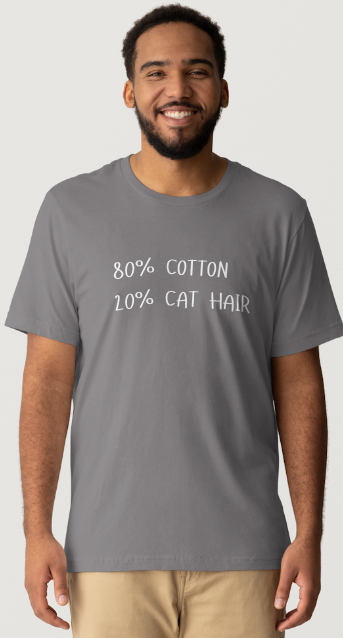 80_20 (CAT HAIR) Design - Black or Gray Short Sleeve