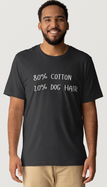 80_20 Dog Hair Design - Black or Gray Short Sleeve