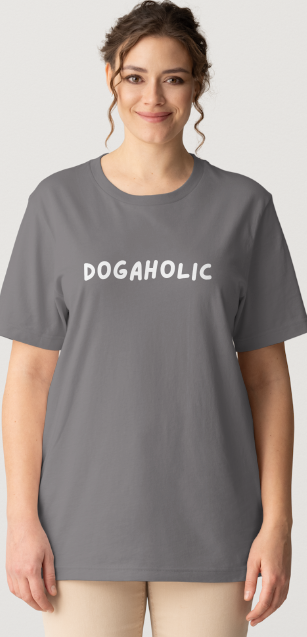 Dogaholic Design - Gray or Black Short Sleeve