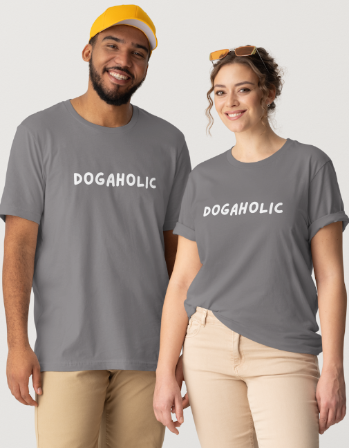 Dogaholic Design - Gray or Black Short Sleeve