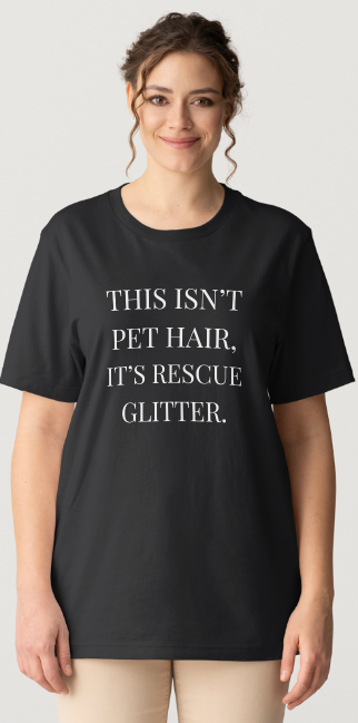 Rescue Glitter Design - Black or Gray Short Sleeve