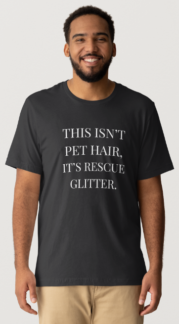 Rescue Glitter Design - Black or Gray Short Sleeve