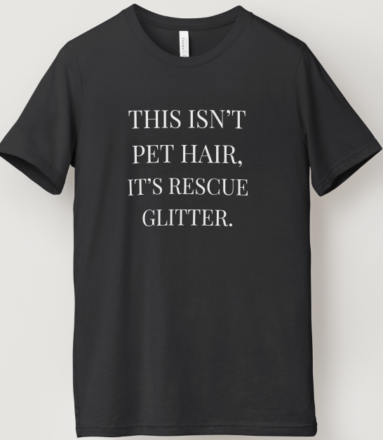 Rescue Glitter Design - Black or Gray Short Sleeve