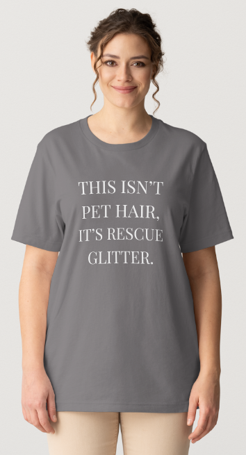Rescue Glitter Design - Black or Gray Short Sleeve