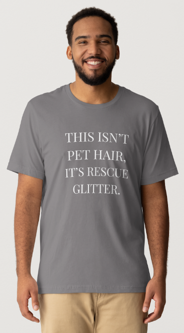 Rescue Glitter Design - Black or Gray Short Sleeve