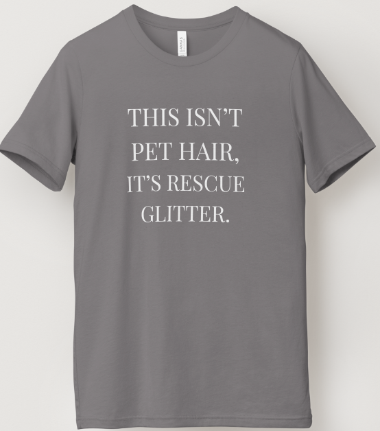 Rescue Glitter Design - Black or Gray Short Sleeve
