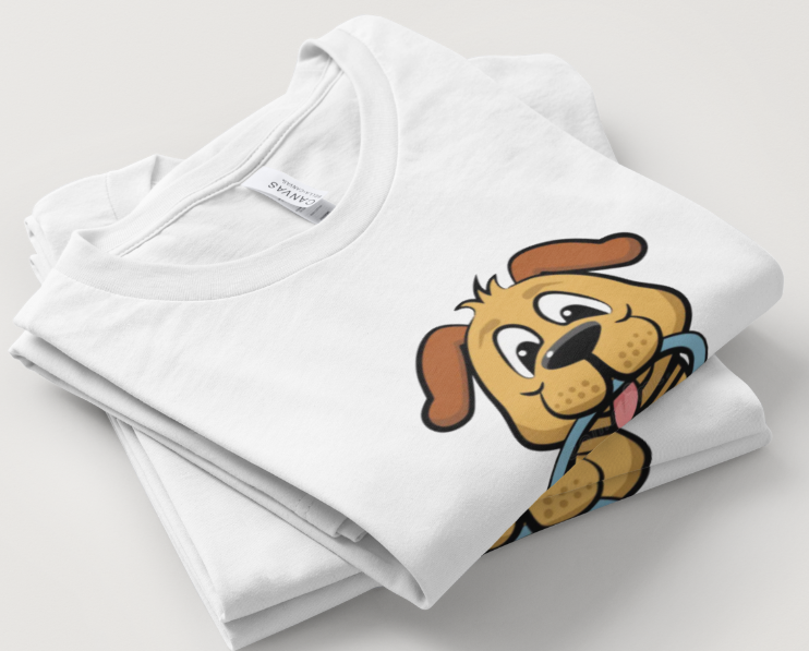 Less Talking, More Walking (DOG) Design - White Short Sleeve