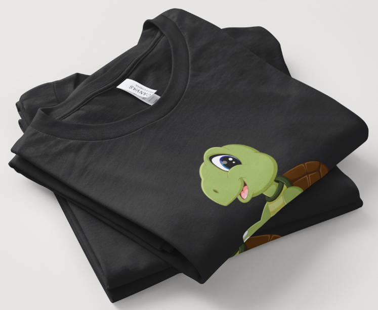 Live Life at your own Pace (TURTLE) Design - Black Short Sleeve